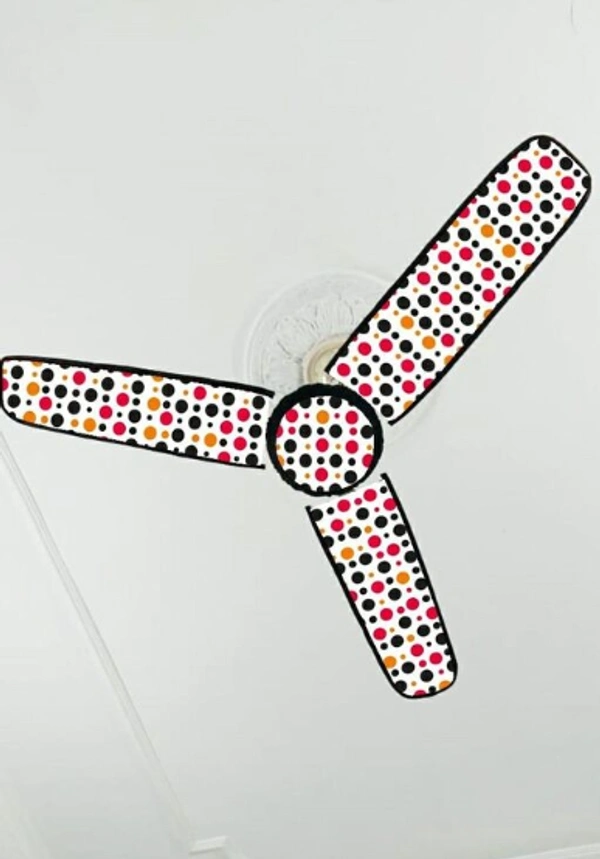 Colorful Printed Elastic Fan cover Protects Your Fan From Dust 7 Stain. Set of 4